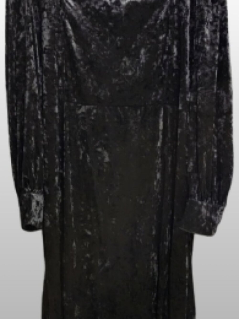 BLACK VELVET DRESS - Picture 2 of 5